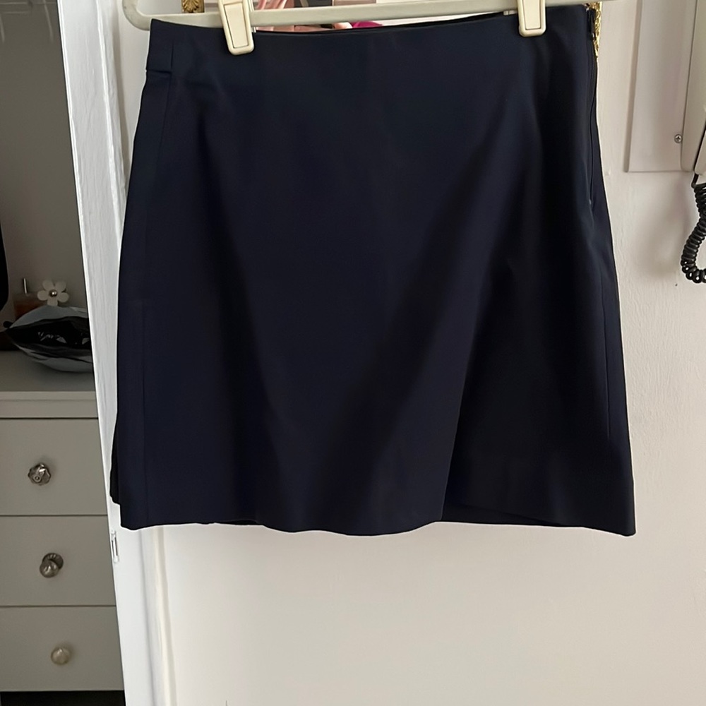 Navy blue mini skirt